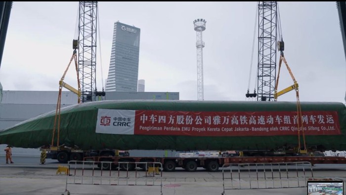 Rangkaian EMU 400AF Kereta Cepat Jakarta-Bandung Mulai Dikirimkan