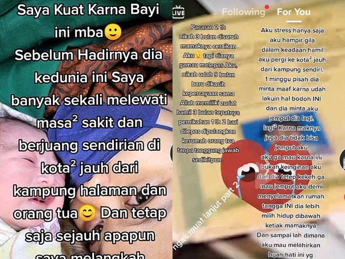 Unggahan viral di media sosial. Foto: Dok. TikTok @bukanistrimu18. Unggahan viral di media sosial. Foto: Dok. TikTok @bukanistrimu18.
