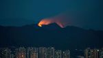 Hutan Bambu di China Terbakar Hebat, Apinya Keliatan dari Kejauhan