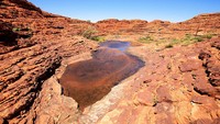 Lanjut ke Australia, ada Ngarai King dengan pemandangan indah. Foto ini diambil pada 1 Januari 2009.