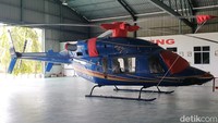 Kejaksaan Agung menyita satu Helikopter PK-DPN milik Surya Darmadi, tersangka kasus mega korupsi 78 triliun terakit perizinan lahan sawit PT Duta Palma Group. Raja Adil Siregar/detikSumut