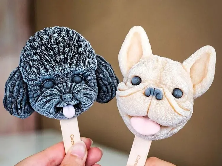 Persis Aslinya! 10 Es Krim Bentuk Anjing Poodle dan Bulldog di Taiwan