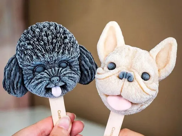 Persis Aslinya! 10 Es Krim Bentuk Anjing Poodle dan Bulldog di Taiwan