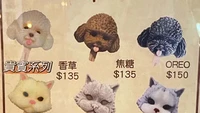 Katalog menu Corner Cone Ice Cream Shop memudahkan siapapun yang mau beli. Ada berbagai karakter anjing dan kucing yang bisa dipilih. Foto: peggy_lifetime