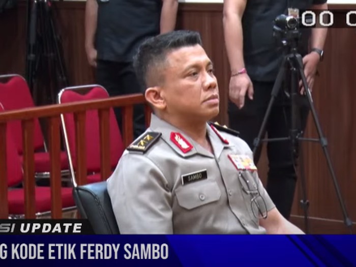 Ferdy Sambo jalani sidang kode etik. (Screenshot Video Akun YouTube POLRI TV RADIO)