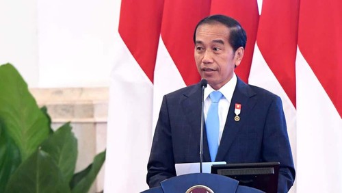 Presiden Joko Widodo menerima delegasi US-ASEAN Business Council di Istana Negara, Jakarta. Mereka adalah perwakilan dari 35 perusahaan AS.