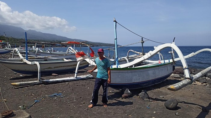 Haerudin saat ditemui di Ujung Pesisi, Desa Tumbu, Kecamatan dan Kabupaten Karangasem, Bali, Kamis (25/8/2022).