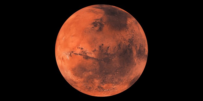 Mars the red planet black background
