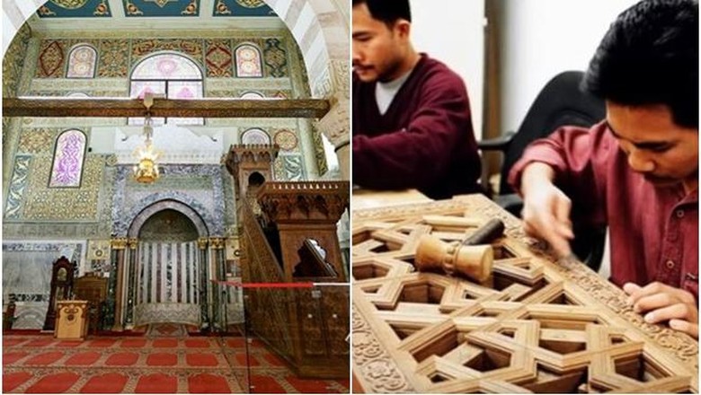 Perajin Jepara berandil membangun mihrab bersejarah di Masjid Al Aqsha