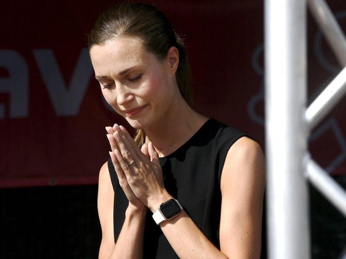 PM Sanna Marin Meminta Maaf Atas Kontroversi Pesta. Foto: Dok. HEIKKI SAUKKOMAA/Lehtikuva/AFP via Getty Image PM Sanna Marin Meminta Maaf Atas Kontroversi Pesta. Foto: Dok. HEIKKI SAUKKOMAA/Lehtikuva/AFP via Getty Image
