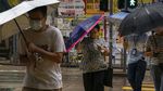 Saat Warga Hong Kong Kewalahan Diterjang Badai Angin