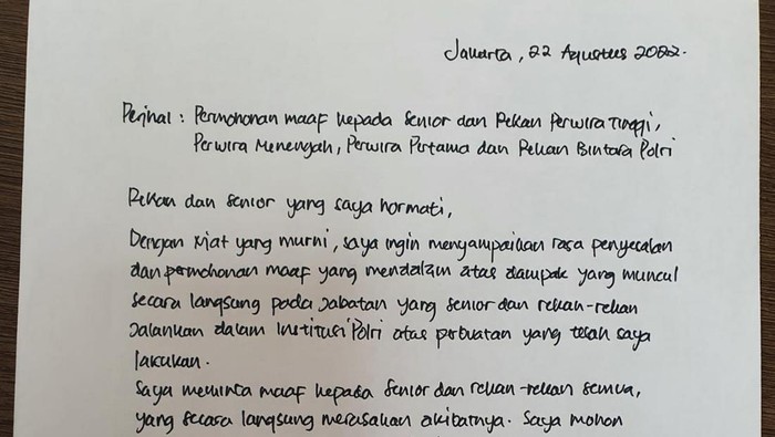 Ferdy Sambo Ngaku Menyesal, Ini Kaitan Maaf dari Sisi Psikologis