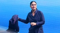 Dengan dandanan yang minimalis namun tegas, Kareena Kapoor tampil mempesona. (Foto: SUJIT JAISWAL/AFP via Getty Images) 