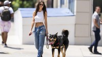 Paparazzi tak mau kehilangan momen memotret Emily Ratajkowski. (Foto: GC Images/Gotham) 