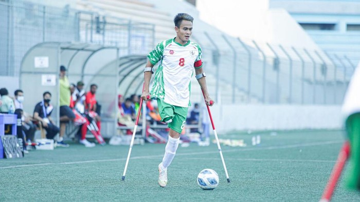 Aditya, kapten Timnas Sepak Bola Amputasi Indonesia.