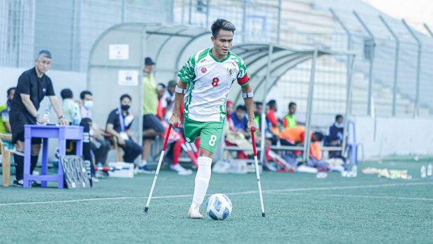 Aditya, kapten Timnas Sepak Bola Amputasi Indonesia.
