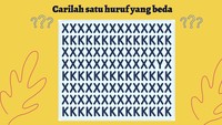Oke sekarang carilah satu huruf yang beda.