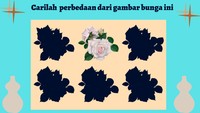 Carilah perbedaan dari gambar bunga ini.