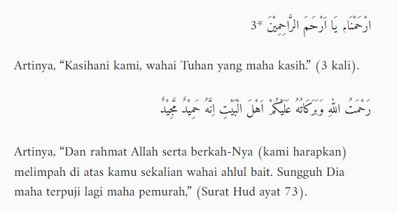 Bacaan tahlil.