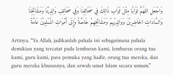 Bacaan tahlil.