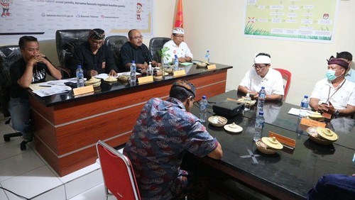 Bawaslu Tabanan melakukan rakor daftar pemilih berkelanjutan dengan melibatkan Bawaslu Bali serta KPU dan Disdukcapil Tabanan, Jumat (26/8/2022).