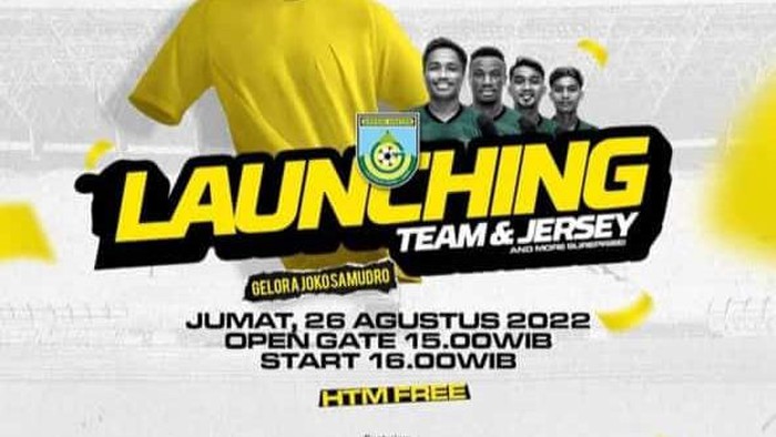 Gresik United (GU) akan segera mengarungi Liga 2 2022. Hari ini, Jumat (26/8/2022), GU akan me-launching tim di Stadion Gelora Joko Samudro.