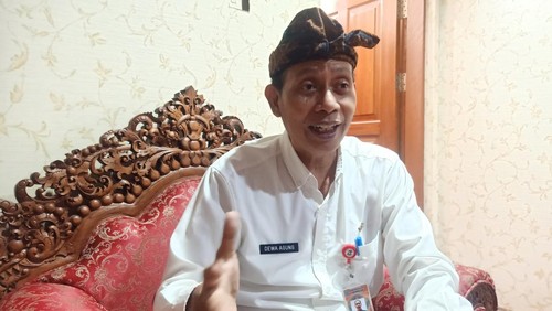 Kepala Dinas Koperasi dan UMKM Kota Denpasar, I Dewa Made Agung (56) ketika ditemui detikBali pada Kamis (25/8/2022) di Kantornya.