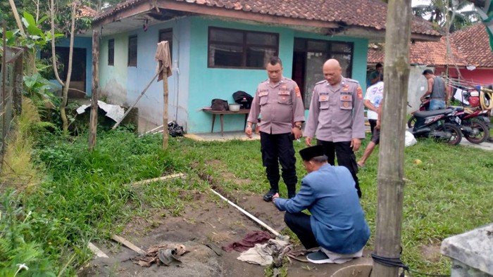 Lokasi penemuan gas di lokasi galian sumur bor.