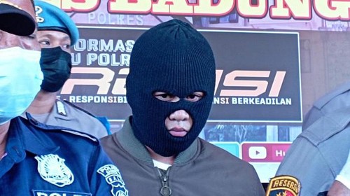 Tersangka Penembakan Firdaus Abby saat sesi jumpa pers beberapa waktu lalu