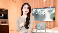 Dari foto ini juga terlihat dapur Sandra Dewi menghadirkan banyak elemen kayu. Sementara kompornya merupakan kompor listrik yang tertanam di meja.