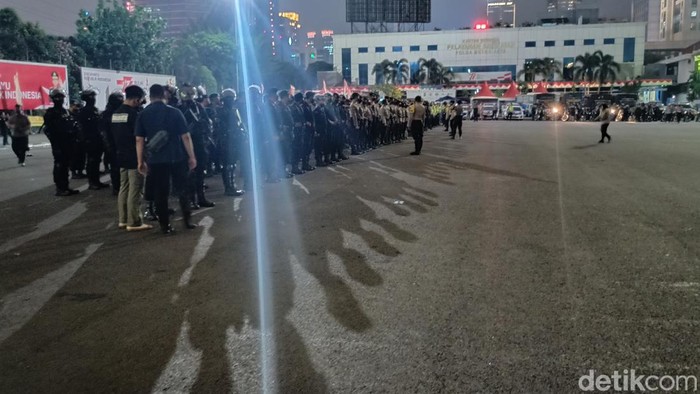 Apel persiapan patroli di Polda Metro Jaya
