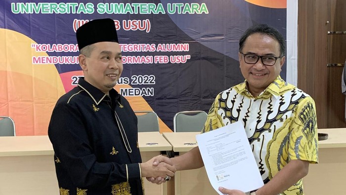 Direksi Bank BUMN Terpilih jadi Ketua IKAFEB USU Agus Dwi Handaya (ADH) yang kini menjabat Direktur Kepatuhan dan SDM Bank Mandiri terpilih menjadi Ketua IKAFEB USU periode 2022-2026.