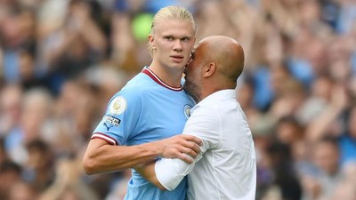 Mantap, Haaland! Sini Pep Peluk Dulu