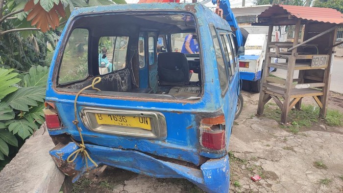 Kondisi di TKP kecelakaan beruntun di Citayam, Depok (Rizky-detikcom)