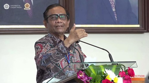 Mahfud Md di UGM, Sabtu (27/8/2022).