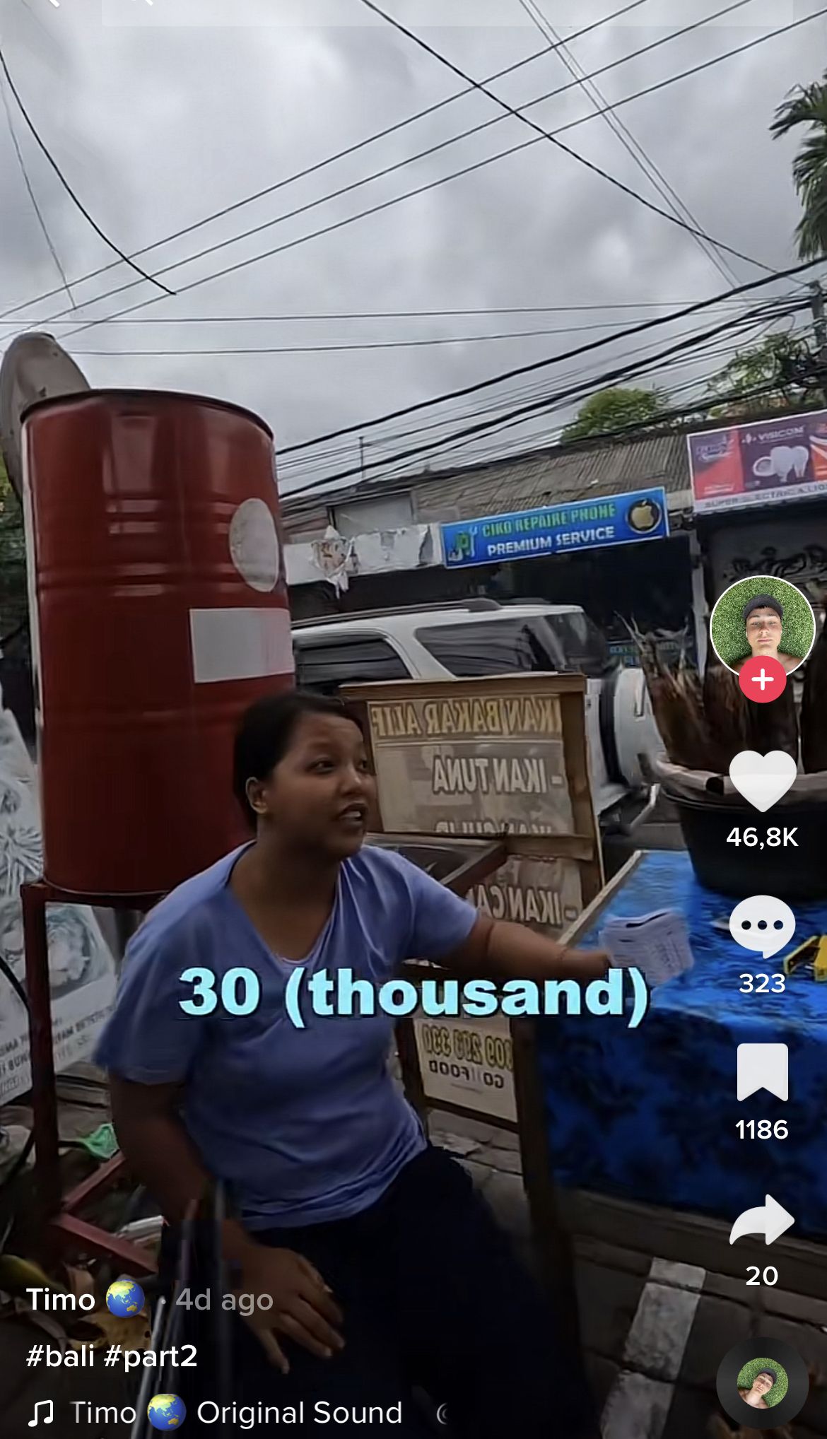Netizen Kaget Lihat Bule Beli Ikan Tuna Bakar di Bali, Cuma Rp 30 Ribu!