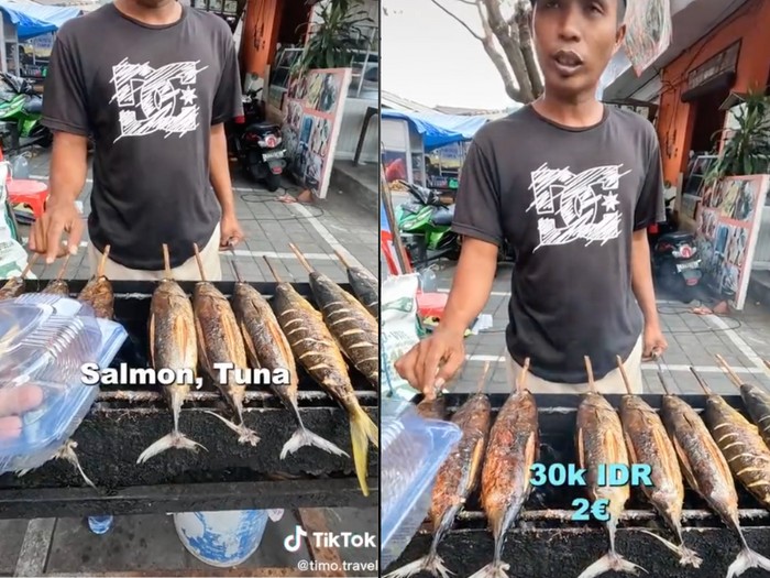Netizen Kaget Lihat Bule Beli Ikan Tuna Bakar di Bali, Cuma Rp 30 Ribu!