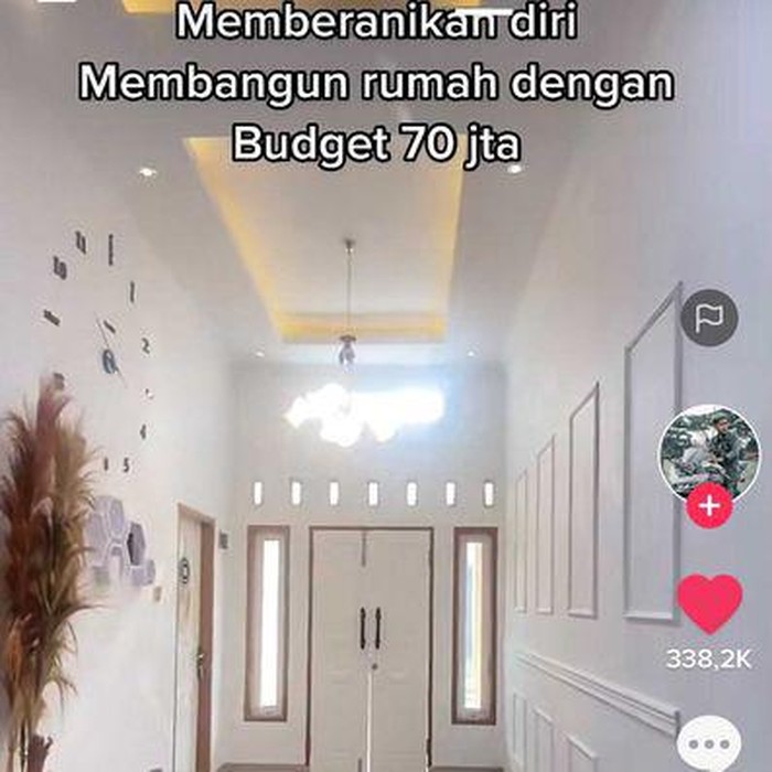 Pria ini menceritakan pengalamannya membangun rumah dengan budget Rp 70 juta, viral di media sosial.