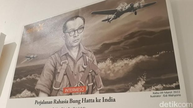 Dua karya ilustrator detikcom, Edi Wahyono, ditampilkan dalam pameran seni rupa GoART bertajuk 'Kadonesia' di Taman Budaya Jawa Tengah (TBJT), Solo, pada 25-30 Agustus 2022.