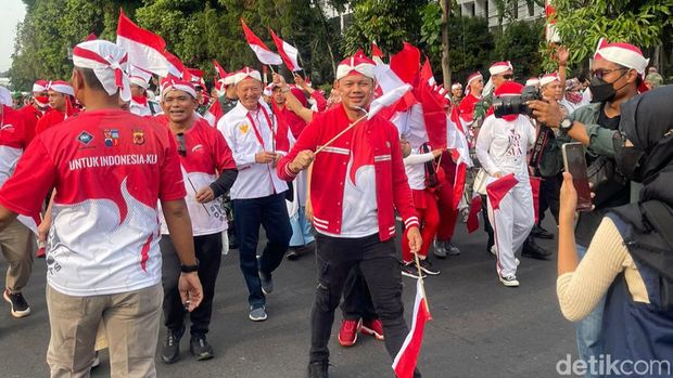 Kirab Merah Putih di Bogor (Muchamad Sholihin/detikcom)
