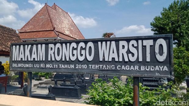Makam pujangga Ronggowarsito di Desa Palar, Kecamatan Trucuk, Klaten, Sabtu (27/8/2022).