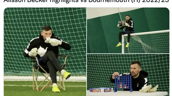 Alisson semalam pun cuma ngopi-ngopi. Foto: Twitter