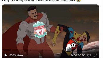 Meme Liverpool membantai Bournemouth tanpa ampun. Foto: Twitter