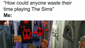 Pokoknya sampai jadi nemesis baru puas. Foto: thes1msmemes via Bored Panda