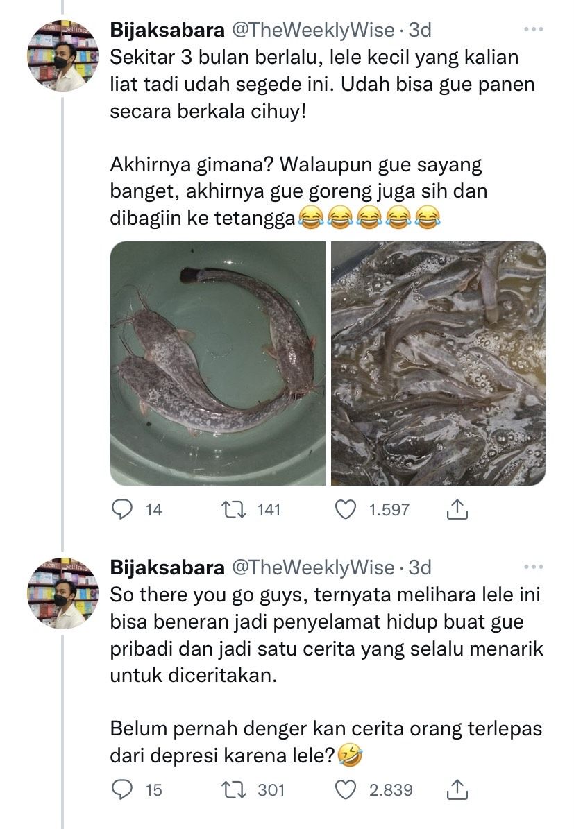 Pria terbebas stres karena ternak ikan lele