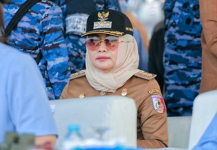 Bupati Tulang Bawang Winarti mengaku terkesima menyaksikan kesigapan TNI AU Lanud Pangeran M Bun Yamin dalam kegiatan operasi latihan tempur.