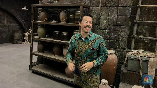 CEO Infinite Studios Mike Wiluan saat di lokasi studio film kawasan Batam, Kepulauan Riau. (CNBC Indonesia/Wahyu Daniel P)