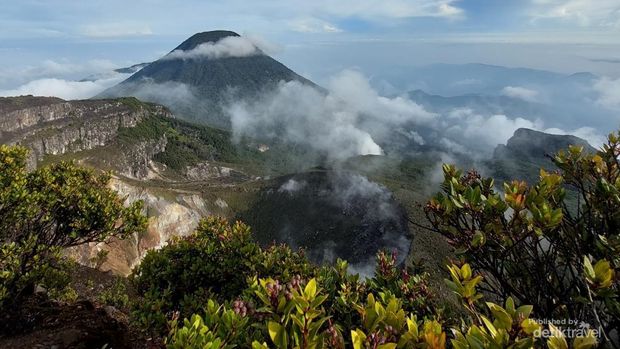 Cantiknya pemandangan dari puncak gunung Gede