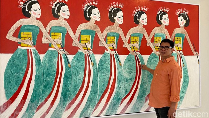 Pameran lukisan karya Azisi Adi di Studio Jeihan.