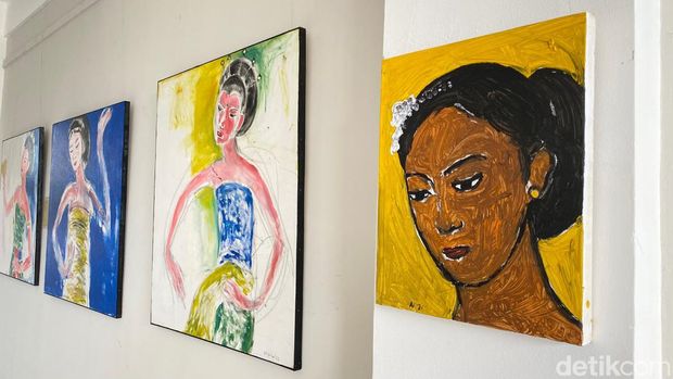 Pameran lukisan karya Azisi Adi di Studio Jeihan.